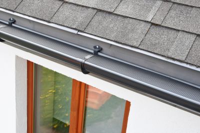Gutter Cover on a Residential Roof